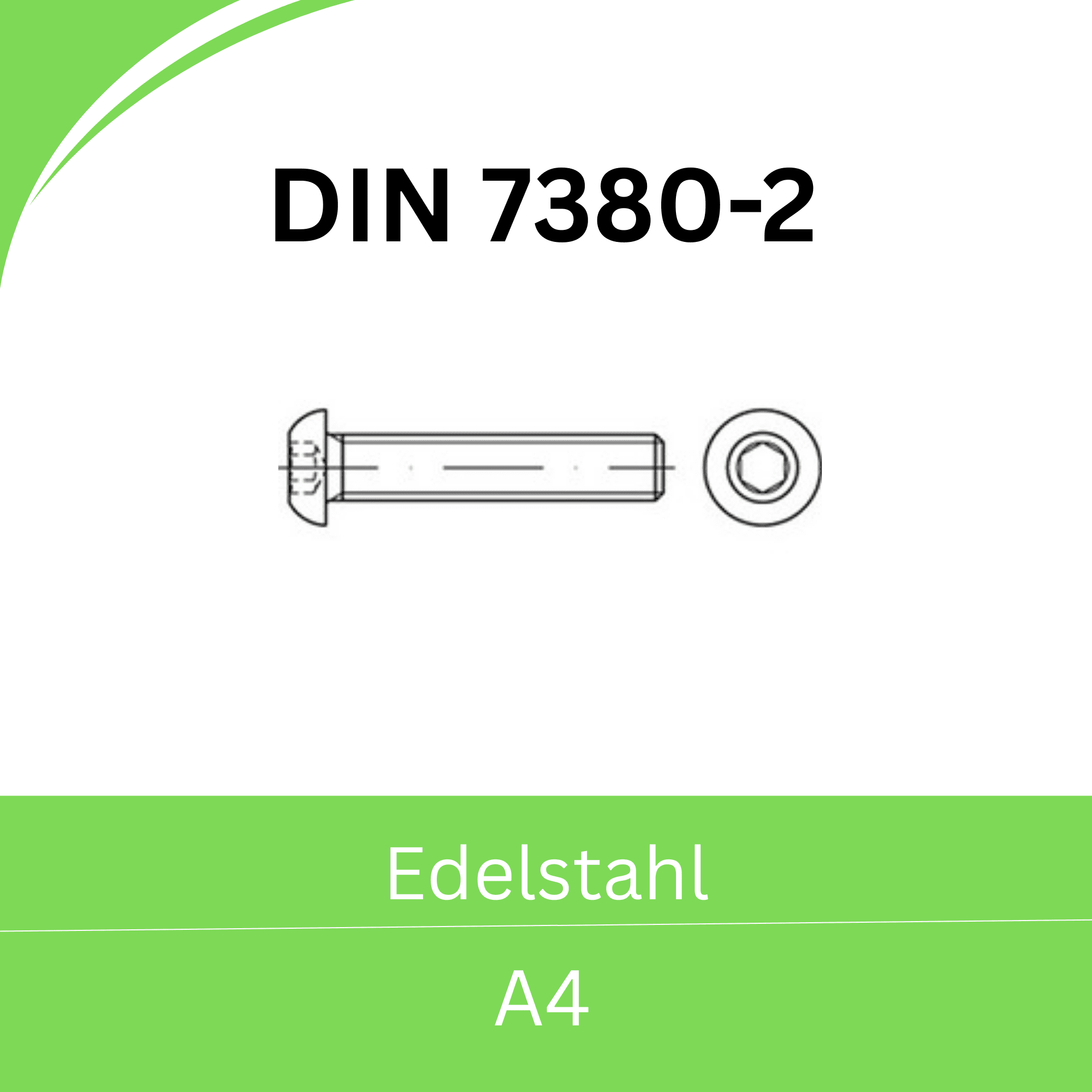 Bild für Kategorie ➤ Kategorie: DIN 7380-2 Edelstahl (A4) 